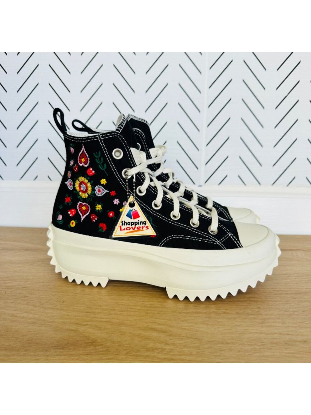 Converse Run Star Hike Hi Platform 5 Men Shoes Floral Embroidery Sneaker A02192C